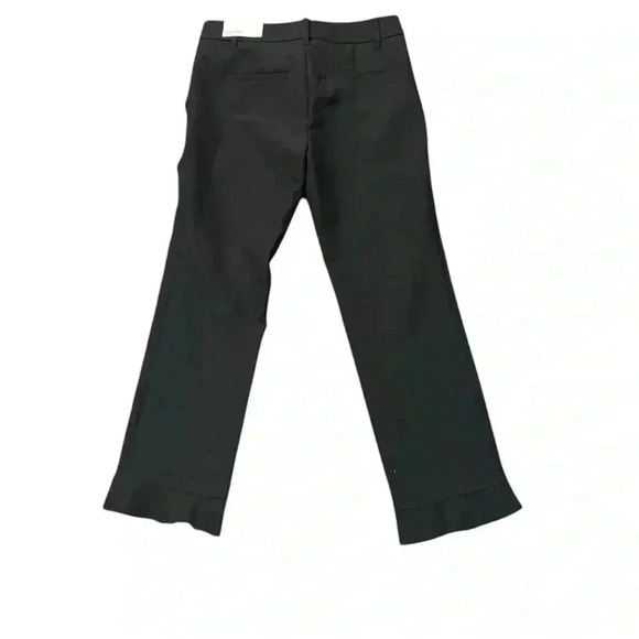 Ann Taylor Black Ruffle Hem Ankle Pants Size 4 - Picture 2 of 6